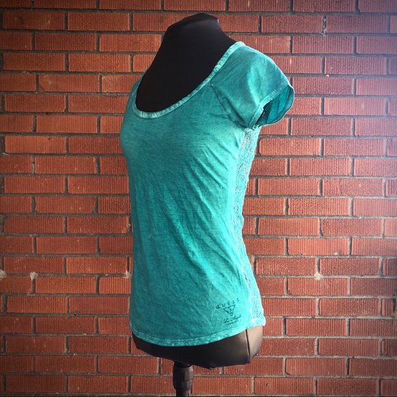 Guess Teal Lace XS T-shirt - Picture 14 of 14